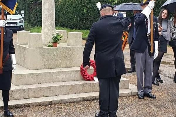 Brian Algate, events organiser at Crawley & Horsham Armed Forces & Veterans Breakfast Club, laid the wreath at Crawley War Memorial