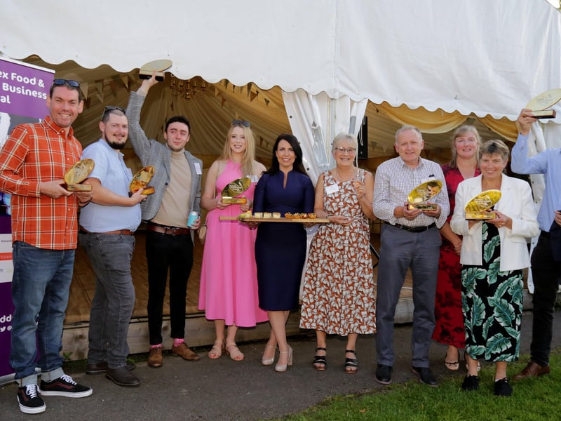 Some of the winners with BBC's Allison Ferns