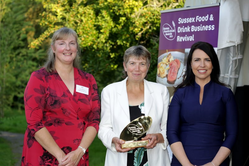 Sussex Butcher of the Year 2021, Tablehurst Farm team with Allison Ferns, BBC