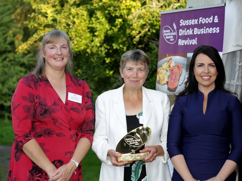 Sussex Butcher of the Year 2021, Tablehurst Farm team with Allison Ferns, BBC