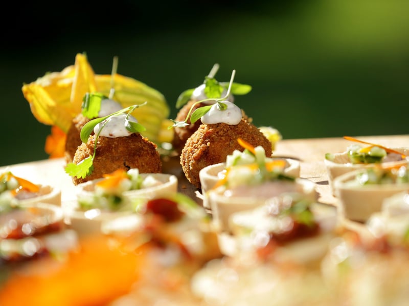 Some of the food on offer for guests.
