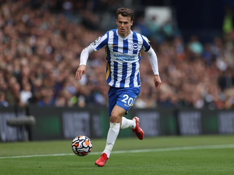 Solly March has an overall rating of 75. His highest attribute score is 77 for dribbling. Photo: Eddie Keogh