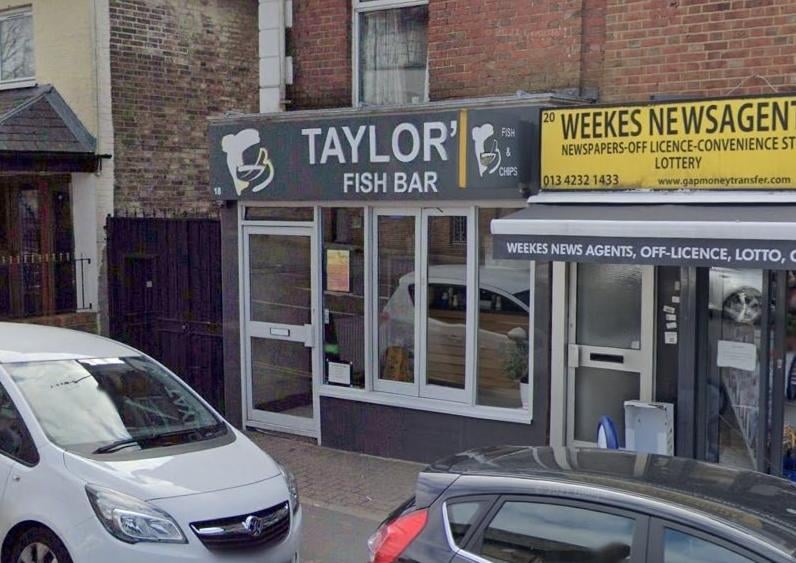 Taylor's Fish Bar in Railway Approach, East Grinstead, has an overall rating of 4.6 stars out of five from 104 Google reviews. One reviewer praised the 'really friendly staff, great prices and great food'. Picture: Google Street View.