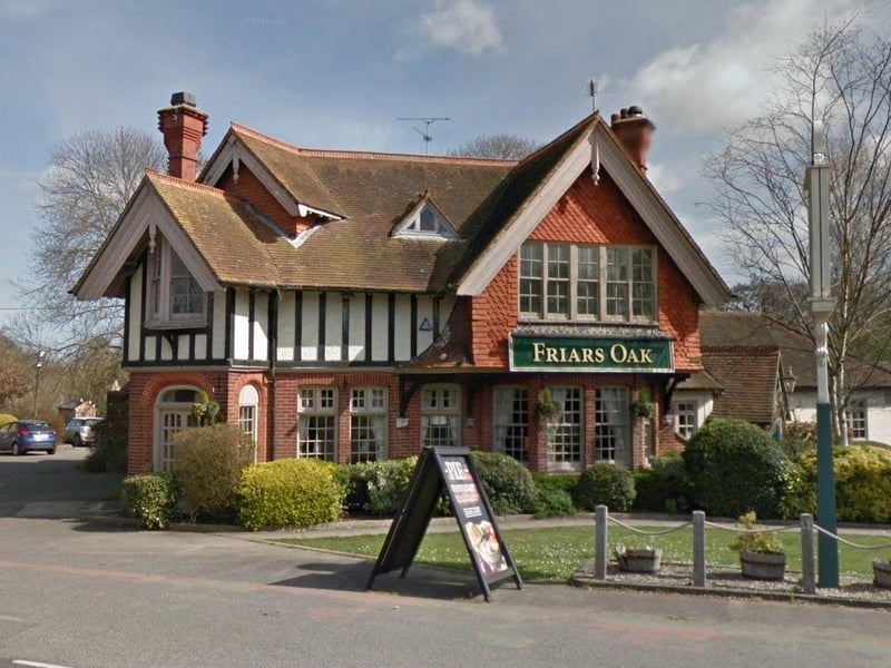 The Friars Oak in London Road, Hassocks, has an overall rating of 4.1 from 649 Google reviews. One reviewer said: "Very pleasant surroundings, lovely food (great fish) and polite helpful staff. Would visit again". Picture: Google Street View. SUS-210924-163224001