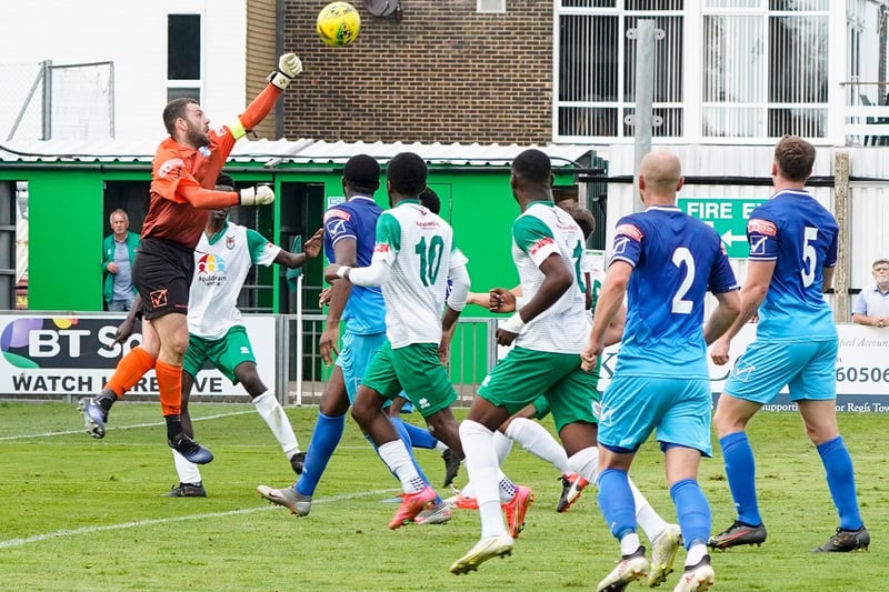Action from the Rocks' 2-2 draw with Wingate and Finchley / Pictures: Martin Denyer, Lyn Phillips and Trevor Staff