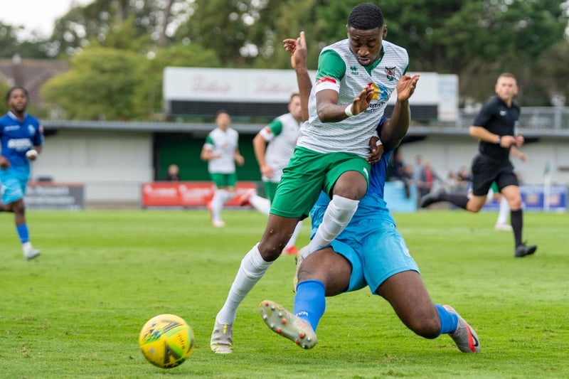 Action from the Rocks' 2-2 draw with Wingate and Finchley / Pictures: Martin Denyer, Lyn Phillips and Trevor Staff