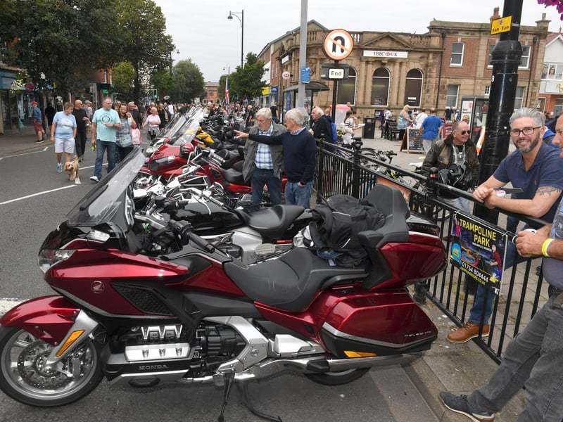 Skegness Goldwing Light Parade static display in Lumley Road.