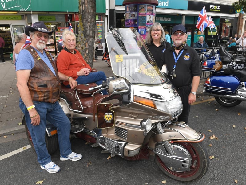 Roy and Paula Penn, Neale and Susan Johnson. of Essex Wings, parked up in Lumley Road for the static display.