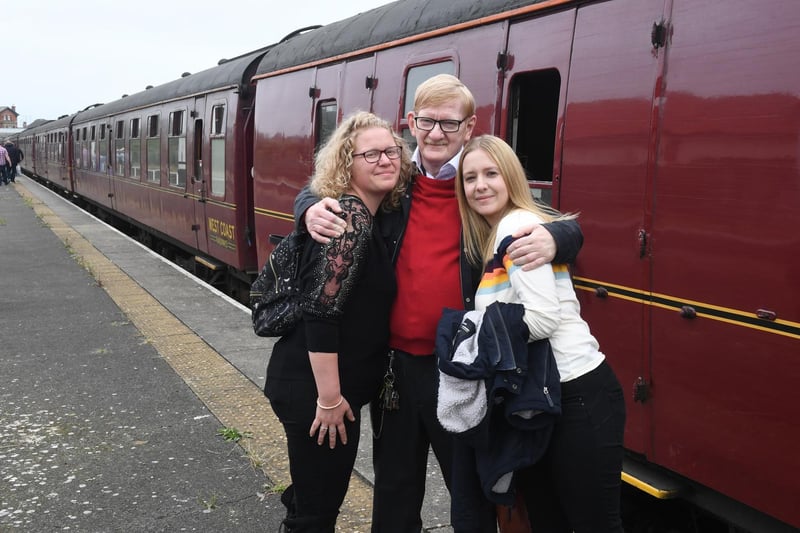 Brian Eldergill and his daughters Anne Wilson and Emma Eldergill of Peterborough had got up early to experience the full journey from Kings Cross.