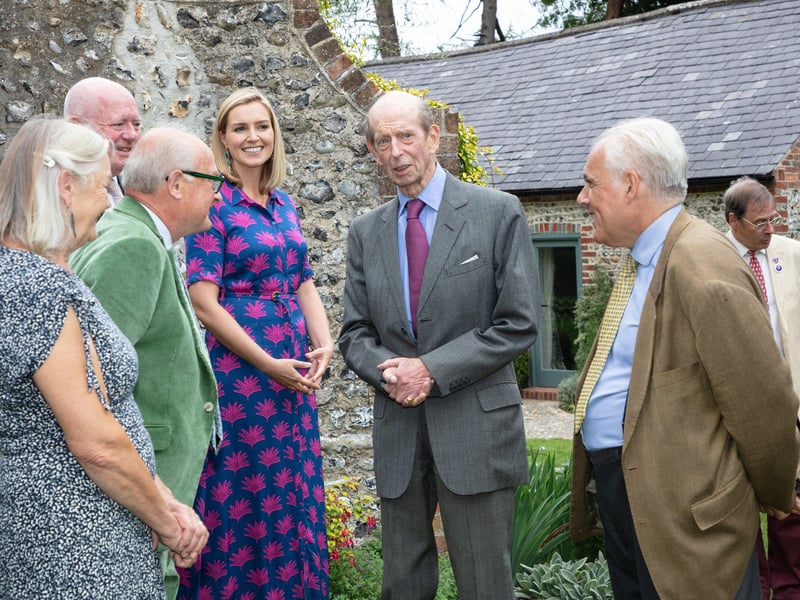 The Duke of Kent meets guests on arrival. Pictures: Graham Franks Photography