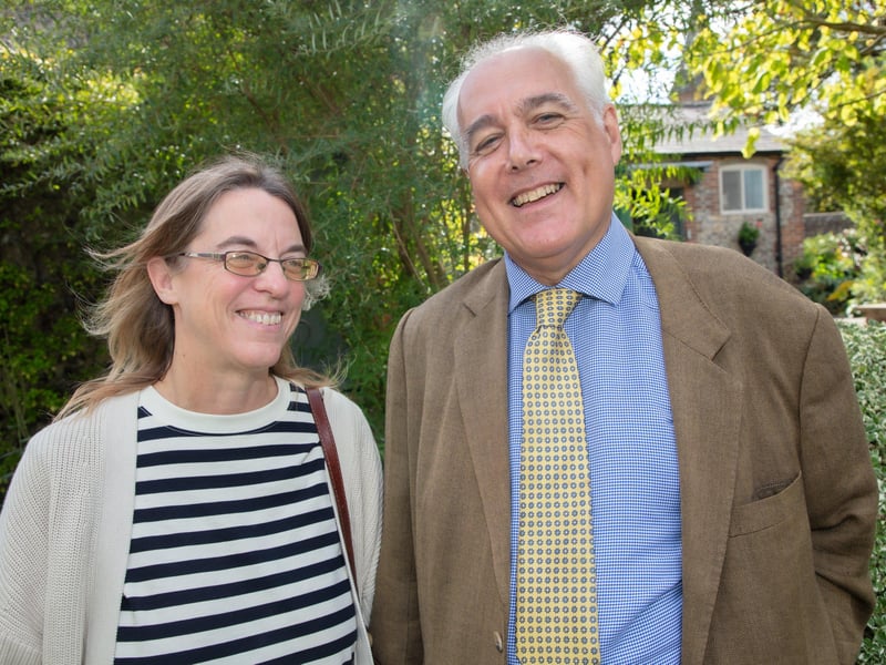 Orchestra chief executive Stephen Neiman with partner Sarah