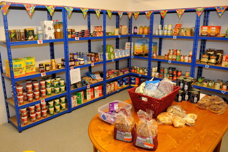 Food on the shelves at the Burgess Hill Pantry Picture: Steve Robards, SR2109271.