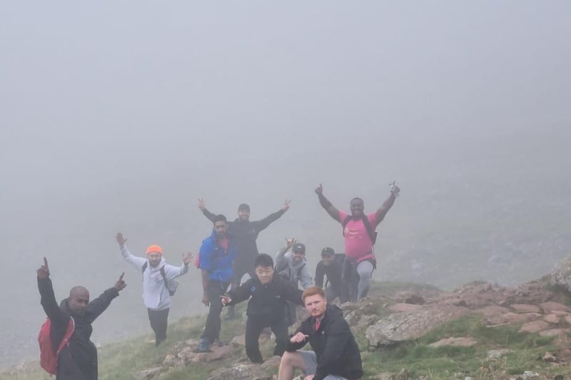 Celebrations as they reach the top