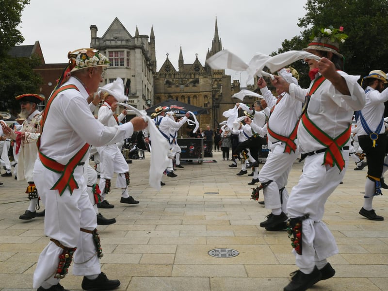 The Peterborough Morris Meeting of the Morris Ring at Cathedral Square. EMN-210925-221252009