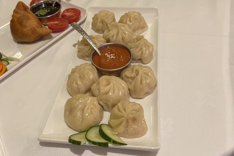 Chicken momos (Nepalese dumplings) from Dolma Kitchen, Eastbourne SUS-210929-095716001
