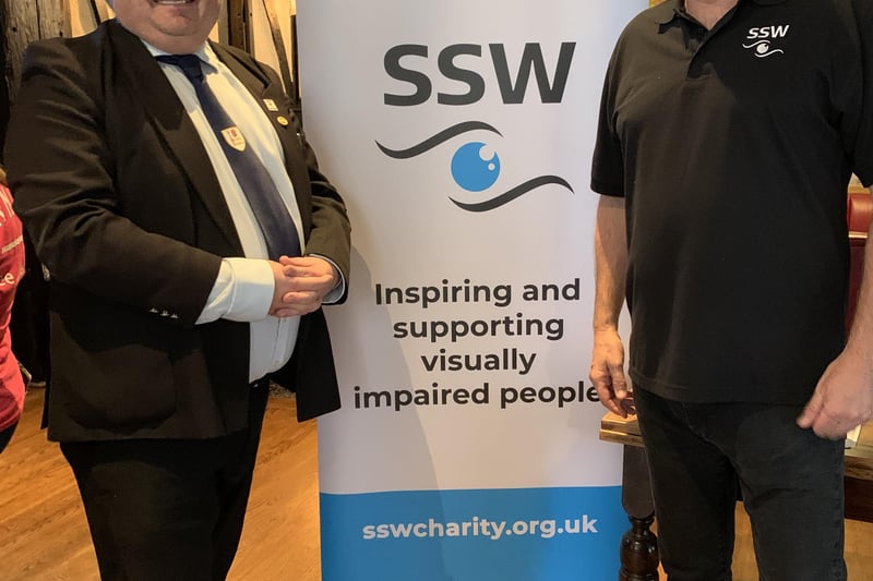 Bob Smytherman, president of Sight Support Worthing, and Brian Butcher, trustee of Sight Support Worthing at the event at Thieves Kitchen in Warwick Street, Worthing