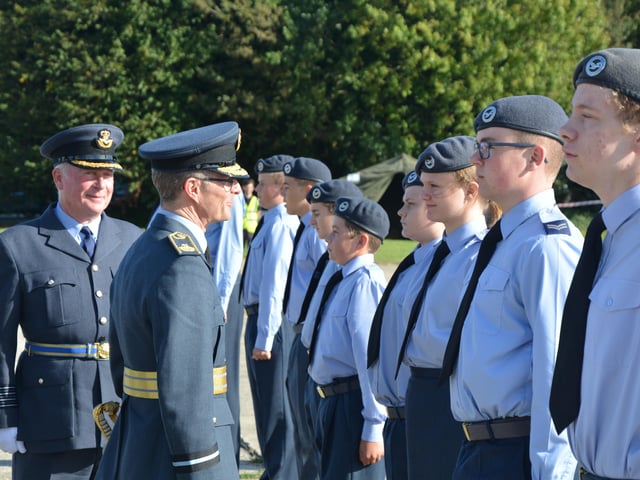 Sussex Air Cadets at the activity day and parade to mark the 80th anniversary of the ATC SUS-210930-131904001