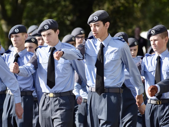Sussex Air Cadets at the activity day and parade to mark the 80th anniversary of the ATC SUS-210930-131952001