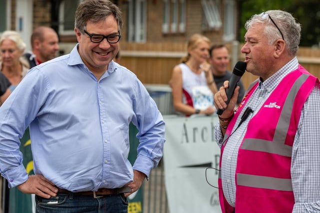 Horsham MP Jeremy Quin (left) got the half marathon underway