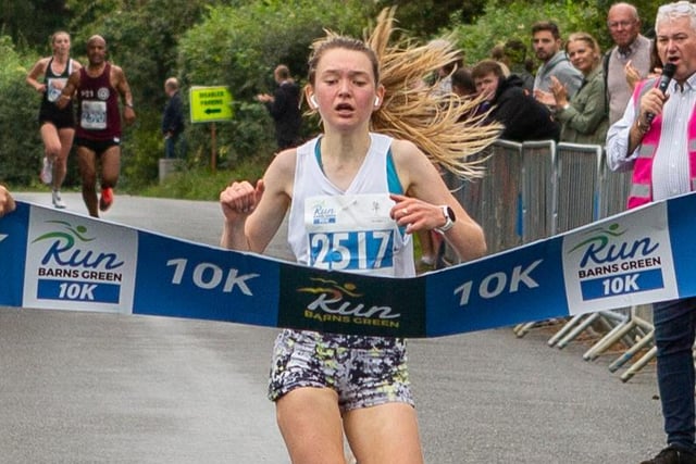 Sophie Gunning took first in the ladies' 10k