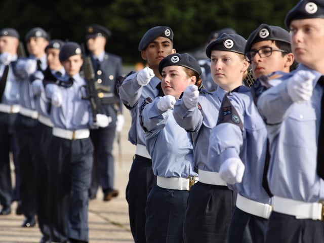 Sussex Air Cadets at the activity day and parade to mark the 80th anniversary of the ATC SUS-210930-132040001