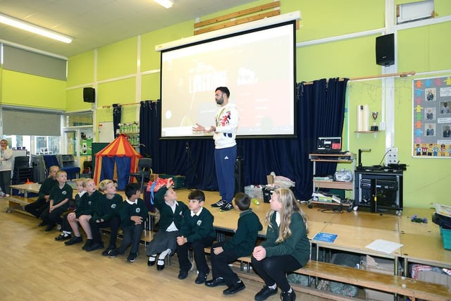 Mr Langridge also gave a presentation to Bersted Green Primary School students