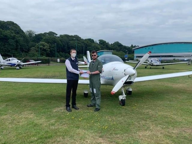 Warren Burchmore, aged 20, is now qualified  to fly a plane solo. He had attended the Eastbourne Air cadets 54 Squadron, reaching the rank of Flight Sergeant, and was the only person in Sussex to represent the cadets in an intensive flying training scholarship. He did a pilot scheme and passed his test at Tayside Aviation in Dundee.