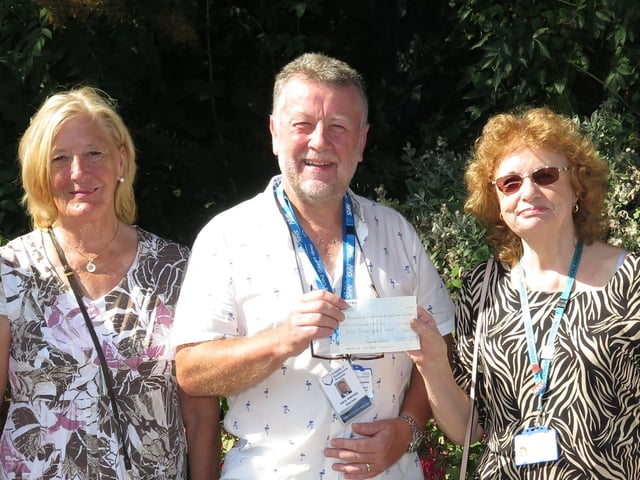 Fundraising by the Soroptimists of Eastbourne and former president Julie Healey Hill had, like a lot of things, to stop due to the Covid pandemic. But once the worst was over, the Soroptimists were able to hand over their cheque for £1,097.65 to the Friends of the DGH. SUS-210110-101520001