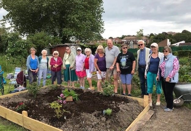 Members of Memory Lane Eastbourne have planted roses at their community allotment at Tutts Barn Lane, in memory of loved ones who had passed away during the Covid-19 pandemic. Memory Lane is a registered charity which provides activities for people with dementia and their carers to enjoy together.