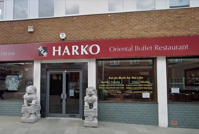 Harko Oriental Buffet Restaurant, in Lime Street, received 3.5 stars after 154 reviews.      One customer said: "What a lovely evening we had, the staff were great, looked after us well, even managed to provide something I asked for which they didn't have on display"