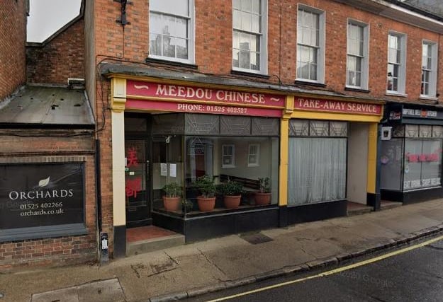 Meedou Chinese, in Bedford Street, Ampthill, received 3 stars after 21 reviews.      One customer said: "I have been a regular user since it first opened it was and still is the best Chinese anywhere in this area. Their food is always hot and perfectly cooked. I would wholeheartedly recommend to anyone"