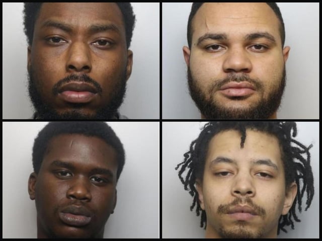 Calum Farquhar, Rakeem Leandre and Jordan Parker were all found guilty of murdering Christopher Allbury-Burridge at his Northampton home while a fourth man from London, Joel Cyrus, was convicted of manslaughter following a six-week trial. All four were convicted of conspiracy to rob the victim of the cannabis plants he was growing last December. They are due to be sentenced on November 29.