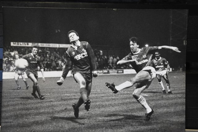 This centre forward joined Cobblers from Coventry in 1987 and formed a strong attacking partnership with one Tony Adcock. Posh boss Mark Lawrenson, presumably as he didn't recognise Adcock's class, sanctioned a £40k move for Culpin who promptly declared he would 'shoot Posh up the Football League.' To be fair he top scored with 10 goals, despite starting juist 21 matches, as Posh won promotion from Division Four under Chris Turner in the 1990-91 season, but the following season Adcock did turn up at London Road and Culplin became a permanent Posh substitute. He was an out-and-out finisher and scored 19 goals in 64 appearances (24 as sub) before moving to Hereford in March, 1992.
