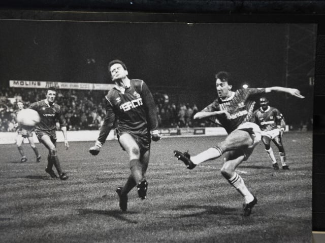 This centre forward joined Cobblers from Coventry in 1987 and formed a strong attacking partnership with one Tony Adcock. Posh boss Mark Lawrenson, presumably as he didn't recognise Adcock's class, sanctioned a £40k move for Culpin who promptly declared he would 'shoot Posh up the Football League.' To be fair he top scored with 10 goals, despite starting juist 21 matches, as Posh won promotion from Division Four under Chris Turner in the 1990-91 season, but the following season Adcock did turn up at London Road and Culplin became a permanent Posh substitute. He was an out-and-out finisher and scored 19 goals in 64 appearances (24 as sub) before moving to Hereford in March, 1992.