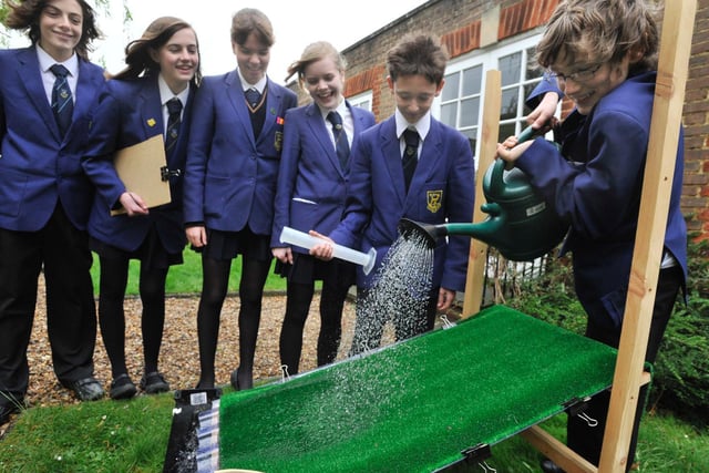 In 2011, Year 9 pupils at the won a science competition regarding water efficiency. Pictured are, from left, Ethan Mills 13, Eliza Dickinson 14, Sophie Kinley 14, Eve Murrell 13, Charlie Mayhew 13, and Freddy Atkins 13.