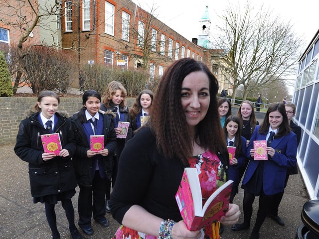 Author Cathy Cassidy visited Hemel Hempstead School in 2015