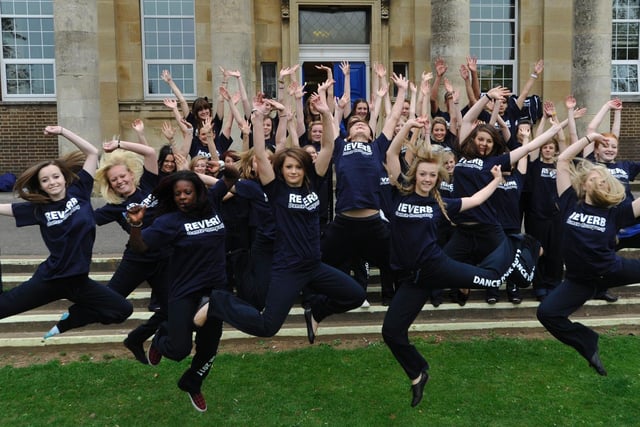 These performers at the school were celebrating in 2011 - they were off to South Africa.