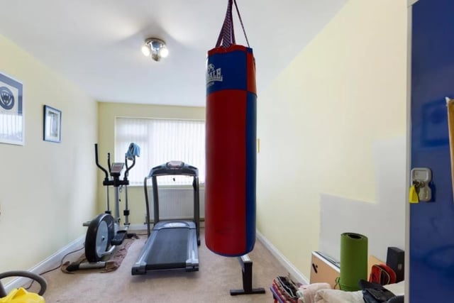 The home gym in the property, perfect for letting off some steam.