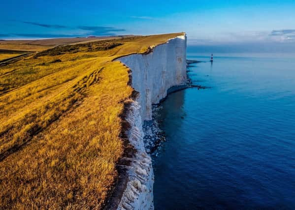 Allen Taylor took this autumnal shot of the deep blue sea at Beachy Head, using his drone. SUS-210510-101500001