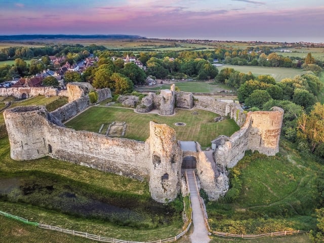 Another aerial shot from Allen Taylor - ths time of Pevensey Castle. SUS-210510-101652001