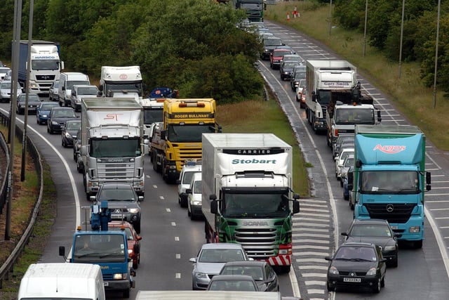 The roads was supposed to alleviate congestion in the towns along routes from the M1 and the M6 to the A1 and the east ports