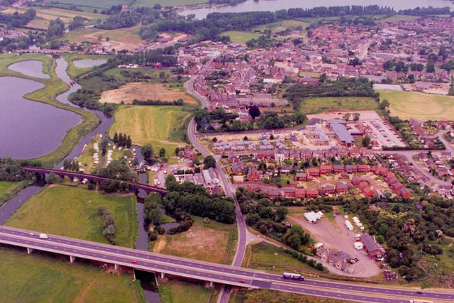 The A14 runs parallel to the old train line