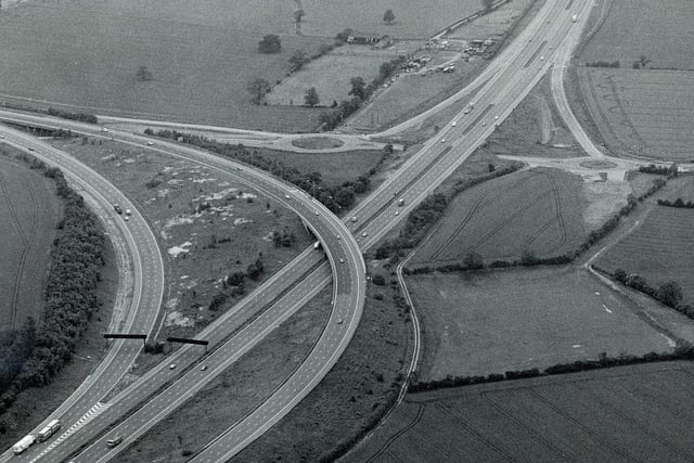 The Catthorpe interchange takes shape