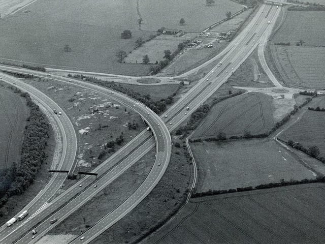 The Catthorpe interchange takes shape