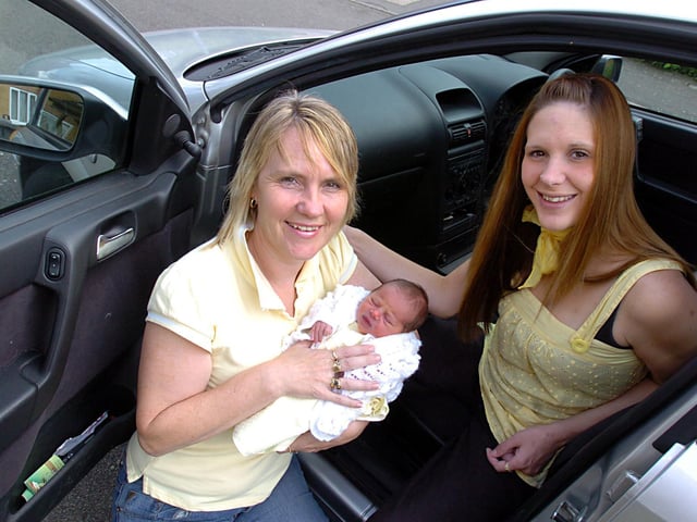Born on the A14 l-r Dot Hale (grandma) and Gemma Hale and daughter Eboni Hale born in June 2007