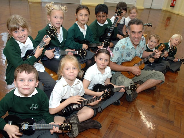 Wukulele in October 2010 featuring a performance by pupils from Whytemead First School and international musicians. Pictures: Stephen Goodger.