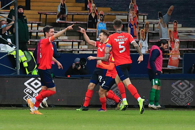 James Collins scored an excellent hat-trick as Luton manager Nathan Jones celebrated his 200th game in charge of the club with his 100th win, the final game played in front of supporters until this season.