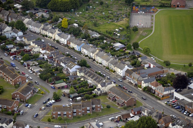 Aerial view of Whyke Lane, Chichester.
 
Picture: Allan Hutchings