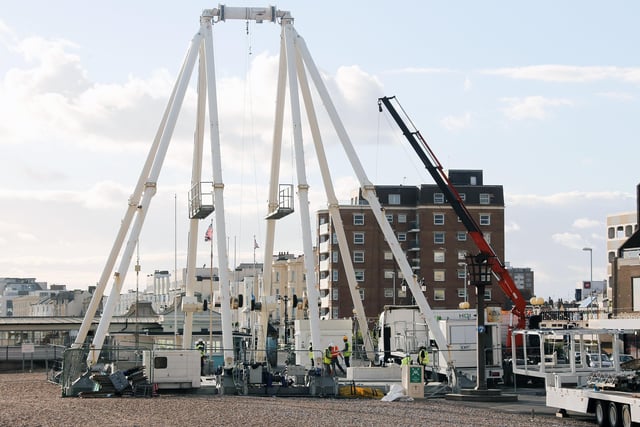 Worthing Observation Wheel has been removed after its third season on the seafront. Picture by Eddie Mitchell