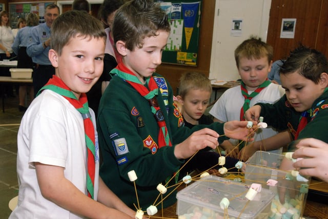 Cubs and Beavers enjoying mini pioneering at the 2nd Durrington Sea Scout Group open day in 2007. Picture: Malcolm McCluskey W03262H7
